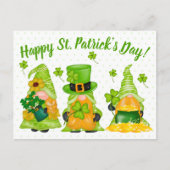 Leprechaun Gnome Dots Happy St. Patrick's Day Post Postkarte (Vorderseite)