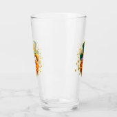 Leprechaun gnome gegenüber Goldmünzen Patrick's Da Glas (Links)