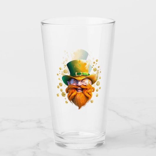 Leprechaun gnome gegenüber Goldmünzen Patrick's Da Glas (Vorderseite)