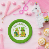 Leprechaun Gnome Kleeblatt Happy St. Paddy's Day Pappteller (Party)