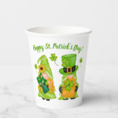 Leprechaun Gnome Kleeblatts St. Patrick's Day Pappbecher (Vorderseite)