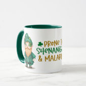 Leprechaun Gnome Prone to Shenanigans Tasse (Vorderseite Links)