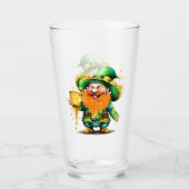 Leprechaun gnome St. Patrick's Day Glas (Vorderseite)