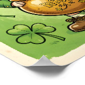 Leprechaun Gnome St. Patrick's Day Shamrock Poster (Ecke)
