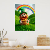 Leprechaun Gnome St. Patrick's Day Shamrock Poster (Küche)