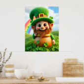Leprechaun Gnome St. Patrick's Day Shamrock Poster (Küche)