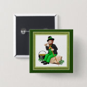 Leprechaun Gold Button (Vorne & Hinten)