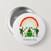 Leprechaun Gold Kleeblatt Rainbow St Patrick's Day Button (Vorne & Hinten)