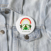 Leprechaun Gold Kleeblatt Rainbow St Patrick's Day Button (Beispiel)