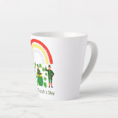 Leprechaun Gold Pot Rainbow St Patrick's Day Milchtasse (Rechte Ecke)