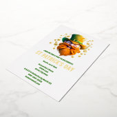 Leprechaun-Goldfolie Folieneinladung (Gedreht)