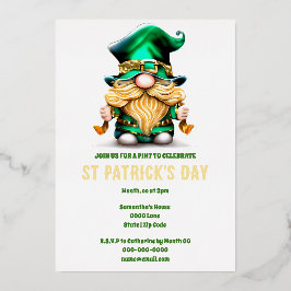 Leprechaun Goldfolie Folklore Eire elf Urlaub Folieneinladung