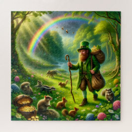 Leprechaun-Goldtopf-Verfolgungsjagd St. Patrick's Puzzle