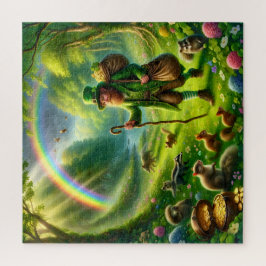 Leprechaun-Goldtopf-Verfolgungsjagd St. Patrick's Puzzle
