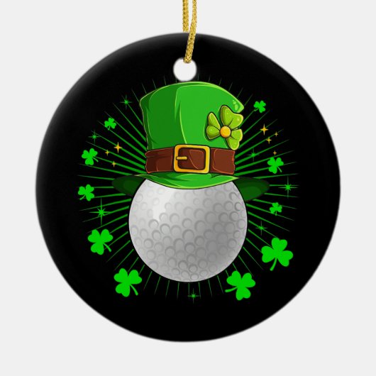 Leprechaun Golf Ball St Patrick's Day T-Shirt Keramik Ornament (Vorne)