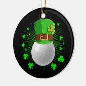 Leprechaun Golf Ball St Patrick's Day T-Shirt Keramik Ornament (Links)