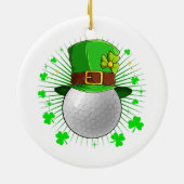 Leprechaun Golf Ball St Patrick's Day T-Shirt Keramik Ornament (Hinten)
