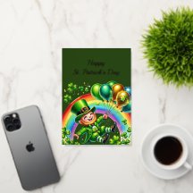 Leprechaun Green Coins Rainbow St Patricks Day