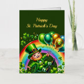 Leprechaun Green Coins Rainbow St Patricks Day (Vorderseite)