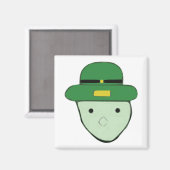 Leprechaun Green Colored Sketch Meme Magnet (Vorderseite/Rückseite)