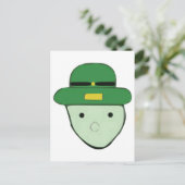 Leprechaun Green Colored Sketch Meme Postkarte (Stehend Vorderseite)