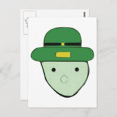 Leprechaun Green Colored Sketch Meme Postkarte (Vorne/Hinten)