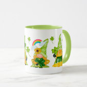 Leprechaun Green Gnome Kleeblatt St. Patrick's Day Tasse (VorderseiteRechts)