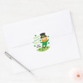 Leprechaun Happy St Patrick's Day Round Sticker (Umschlag)