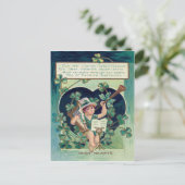 Leprechaun Harp Kleeblatt Horn Postkarte (Stehend Vorderseite)