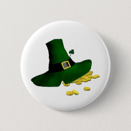 Leprechaun Hat Button (Vorderseite)