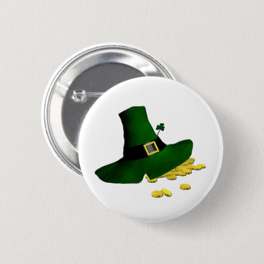 Leprechaun Hat Button (Vorne & Hinten)