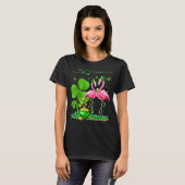 Leprechaun Hat Flamingo Kleeblatt St Patricks Day  T-Shirt (Vorne ganz)