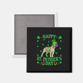 Leprechaun Hat French Bulldog St. Patrick's Day Magnet (Vorderseite/Rückseite)