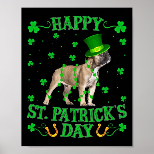 Leprechaun Hat French Bulldog St. Patrick's Day Poster (Vorne)