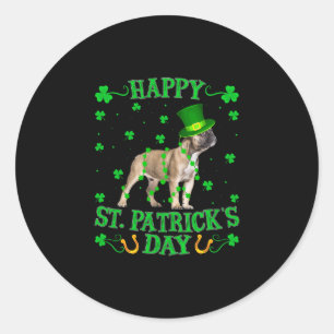 Leprechaun Hat French Bulldog St. Patrick's Day Runder Aufkleber