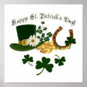 Leprechaun Hat Gold Horseshoe - St Patrick's Poster (Vorne)