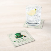 Leprechaun Hat Happy St. Paddy's ID636 Rechteckiger Pappuntersetzer (Vor Ort)