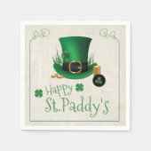 Leprechaun Hat Happy St. Paddy's ID636 Serviette (Vorderseite)