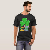 Leprechaun Hat Kleeblatt Leaf Elephant St Patrick T-Shirt (Vorne ganz)
