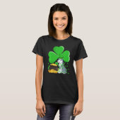 Leprechaun Hat Kleeblatt Leaf Wolf St Patrick S Da T-Shirt (Vorne ganz)
