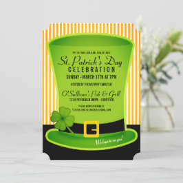 Leprechaun Hat St. Patricks Day Party Einladungen