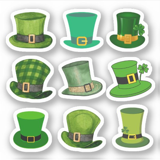 Leprechaun Hat Stickers Aufkleber (Vorderseite)