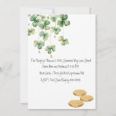 Leprechaun Hat und Green Beer St Patrick's Day Einladung (Rückseite)