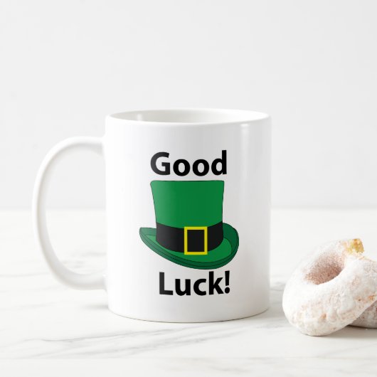 Leprechaun Hat Viel Glück St Patricks Day Kaffeetasse (Mit Donut)