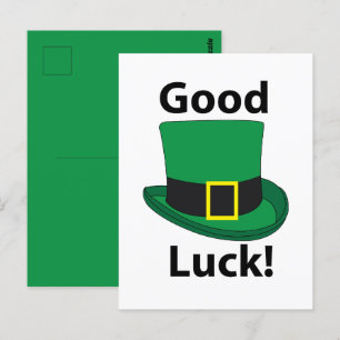 Leprechaun Hat Viel Glück St Patricks Day Postkarte