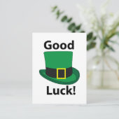 Leprechaun Hat Viel Glück St Patricks Day Postkarte (Stehend Vorderseite)