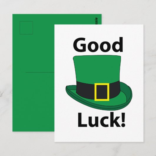 Leprechaun Hat Viel Glück St Patricks Day Postkarte (Vorne/Hinten)