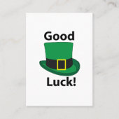 Leprechaun Hat Viel Glück St Patricks Day Visitenkarte (Vorderseite)