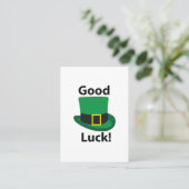 Leprechaun Hat Viel Glück St Patricks Day Visitenkarte (Stehend Vorderseite)