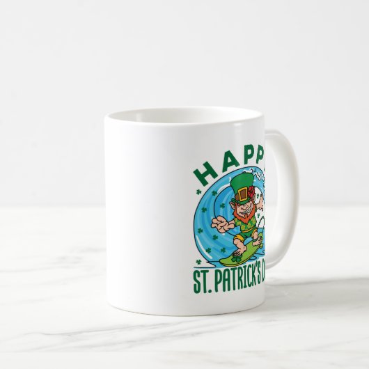 Leprechaun Hawaiian St Patricks Day Kaffeetasse (VorderseiteRechts)
